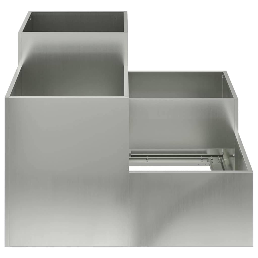 Maison Chic - Cache-pot, Pot De Fleurs Argent 80 x 80 x 60 cm Acier galvanisé g352 - Image 6
