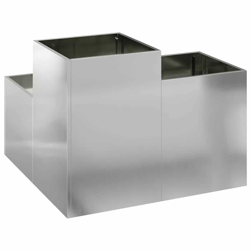 Maison Chic - Cache-pot, Pot De Fleurs Argent 80 x 80 x 60 cm Acier galvanisé g352 - Image 4