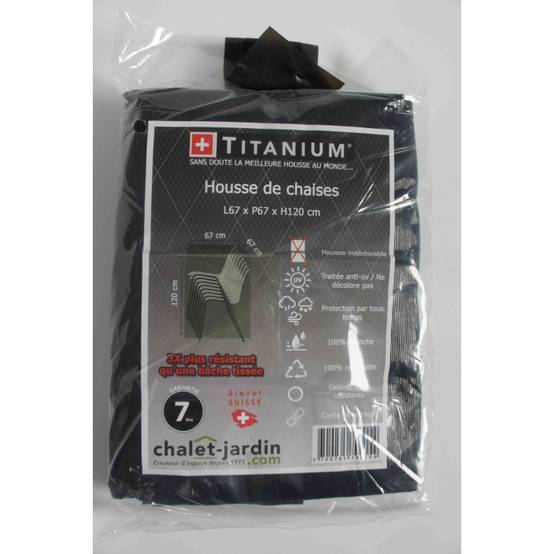 Autre - Housse pour chaises TITANIUM® Noir - 67 x 67 x 120 cm - Image 7