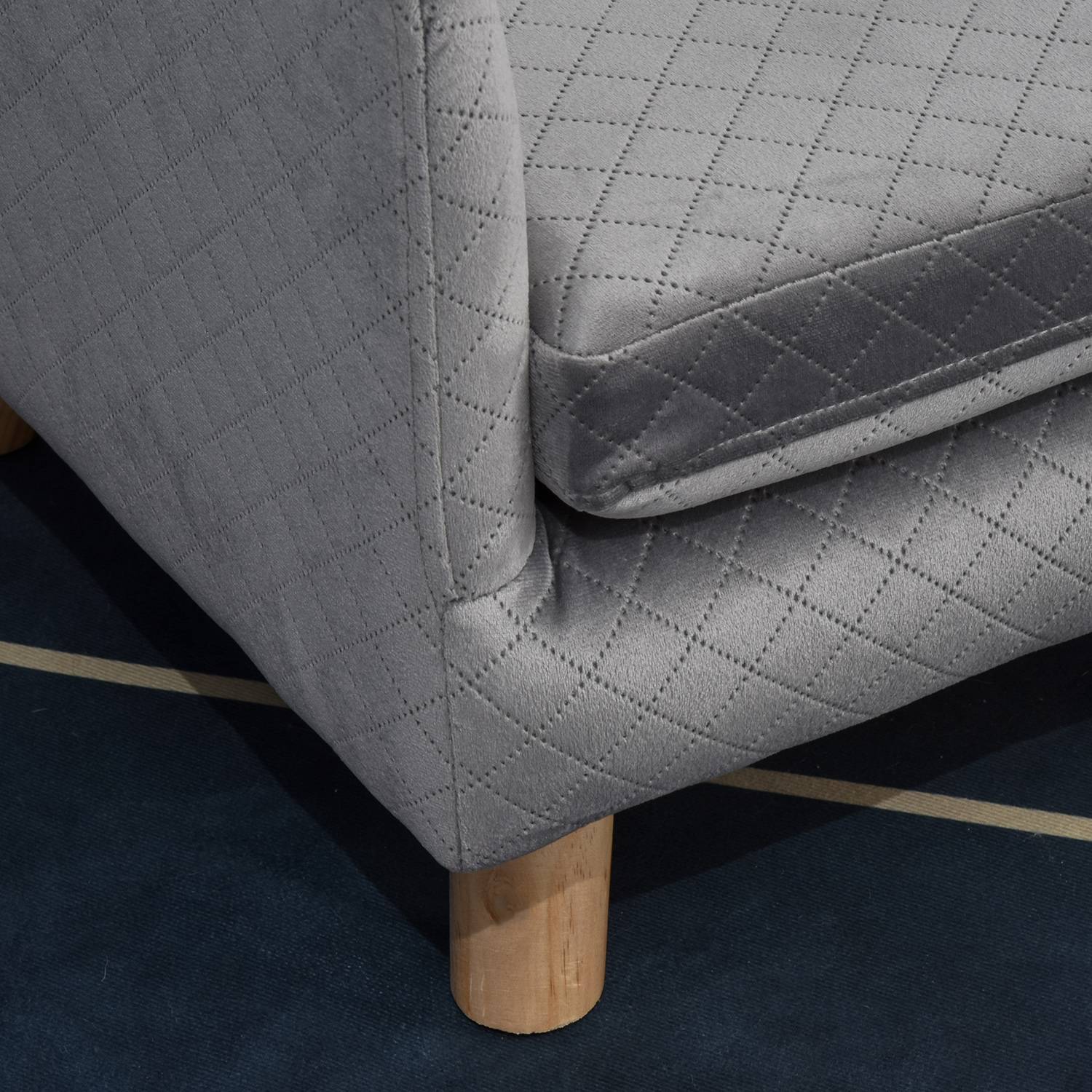 ComfortXL - Canapé pour chien effet velours et bouleau 64 x 45 x 36 cm gris foncé pour petit chien avec coussin doux - Image 8