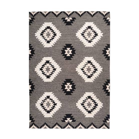 Tapis Ethnique à Poils Courts "Ethnie" Gris 200 x 290 cm - Image 1