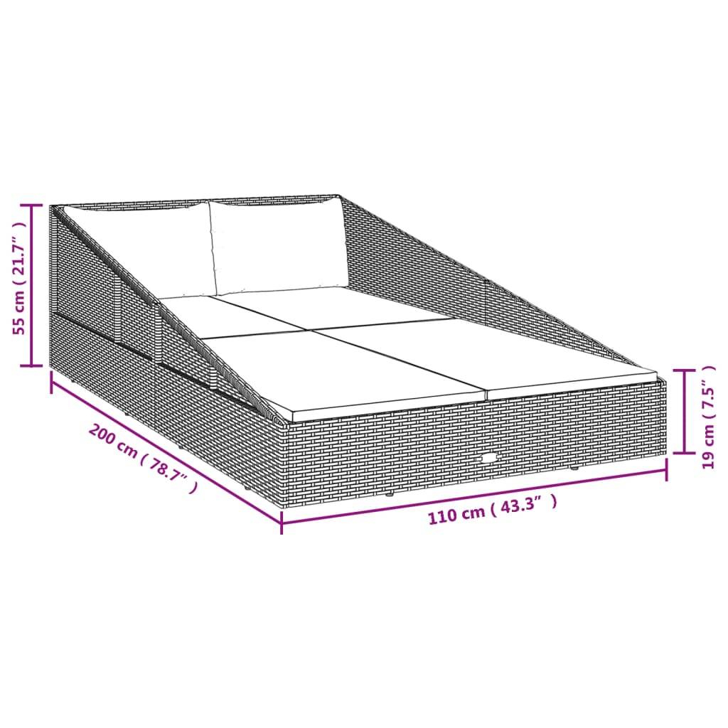 Prolenta Premium - Chaise longue pliante/transat  Alblasserdam Gris  106 X 198 cm  - P87209G - Image 8