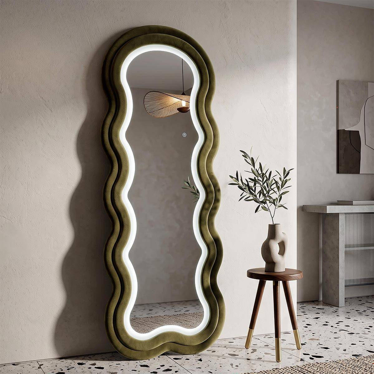 Miroir mural en MDF avec led intégrés Frame 60 x 160 cm Mauro Ferretti - Image 9