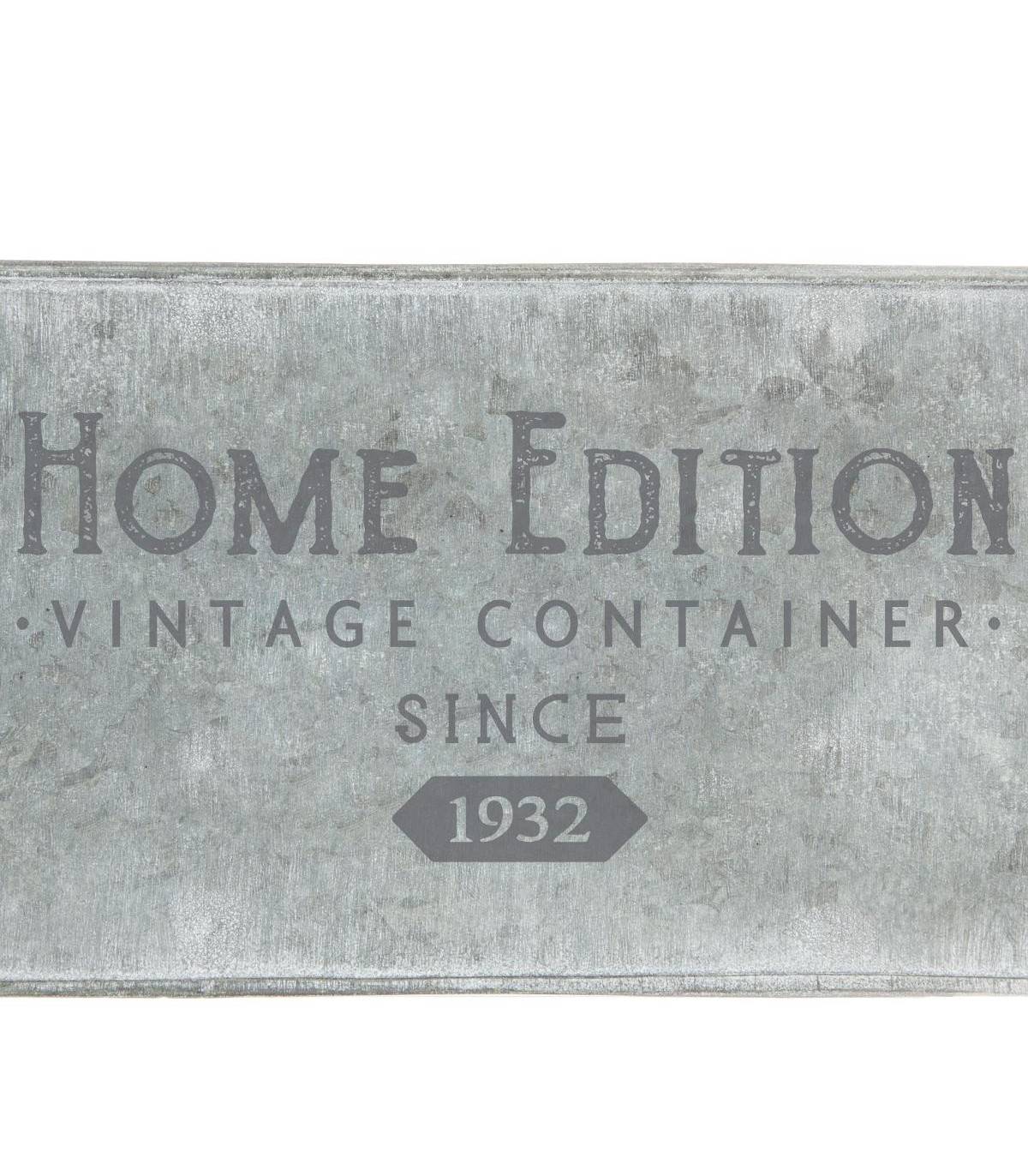 Porte plante déco Vintage en Zinc Gris - Image 2