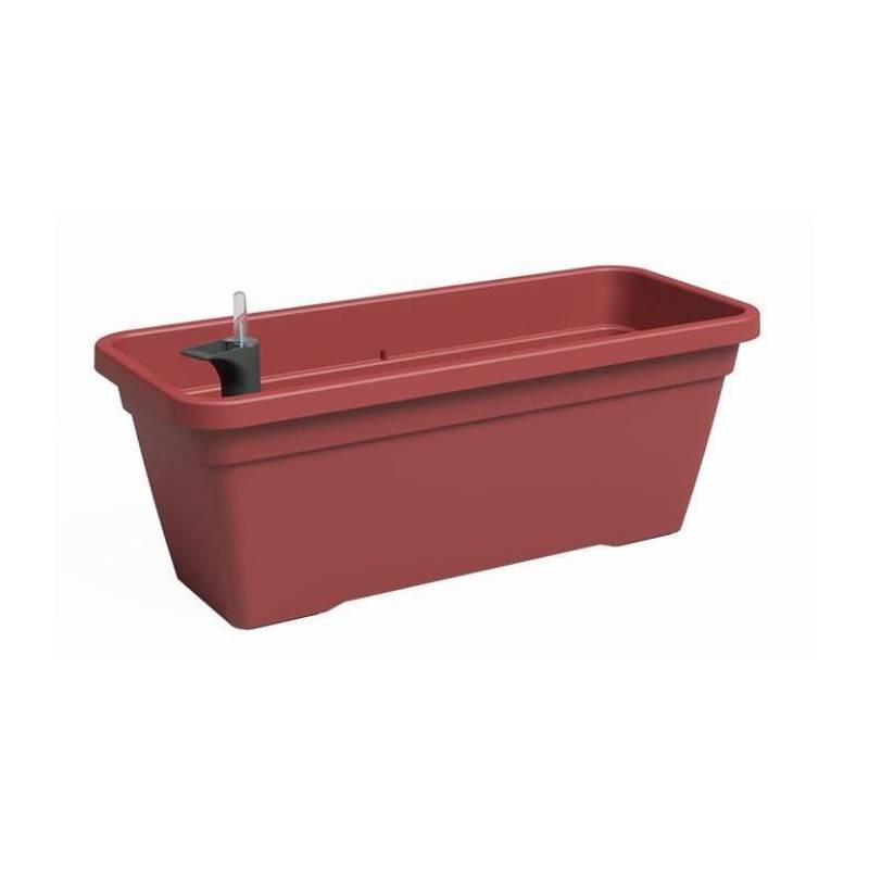 Jardiniere - Plastique - Rouge Foncé� - Rectangulaire - L57,9 X P24,3 X H22cm - Artevasi - Image 1