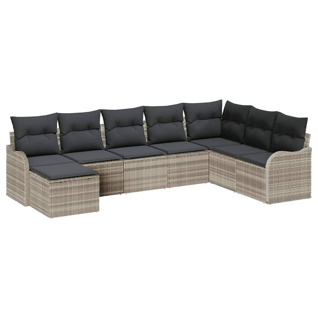 ComfortXL - Ensemble canapé extérieur 8 pcs Poly rotin modulable et confortable Gris Clair – ComfortXL Outdoor Living - Image 2