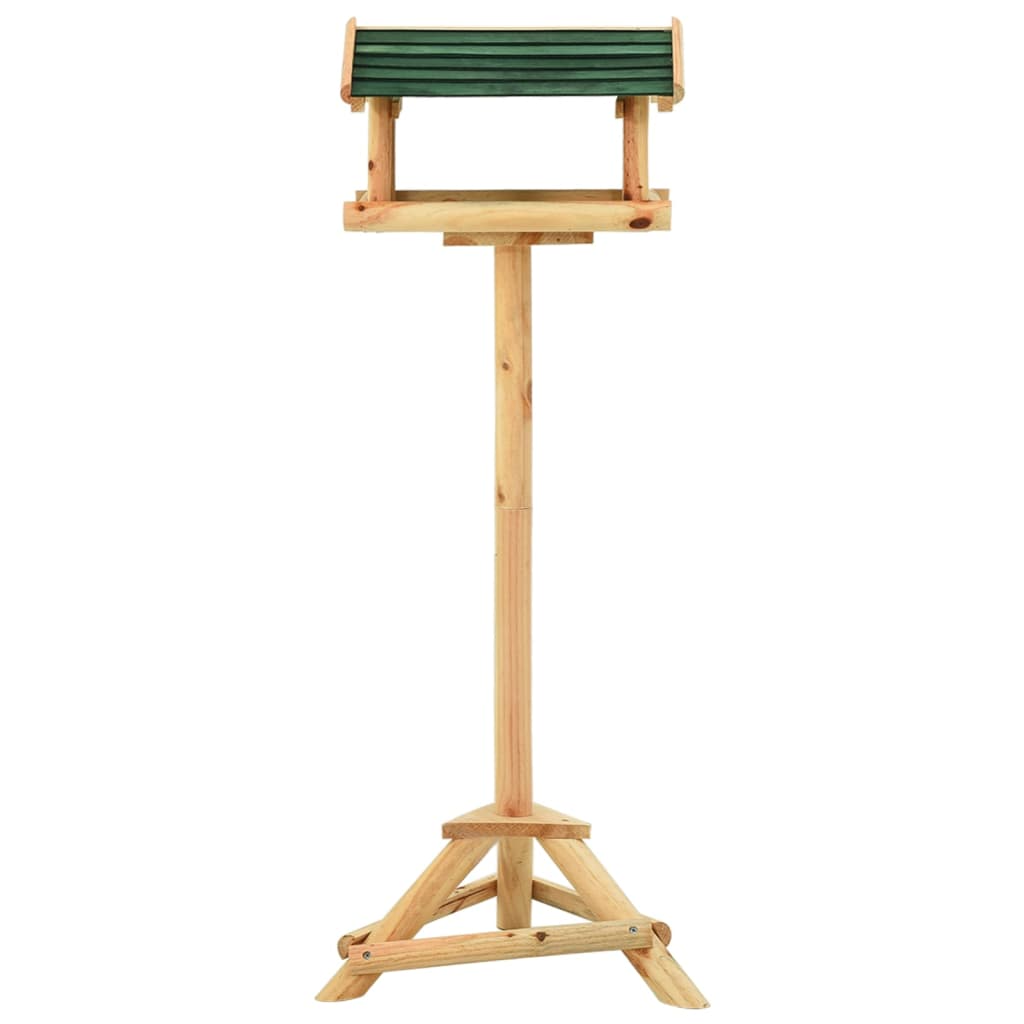 Vidaxl - Mangeoire À Oiseaux Et Support 37X28X100Cm Bois De Sapin Massif - vidaXL - Image 1