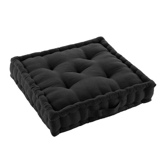 Coussin de Sol "Twily" 50x50cm Noir - Image 2