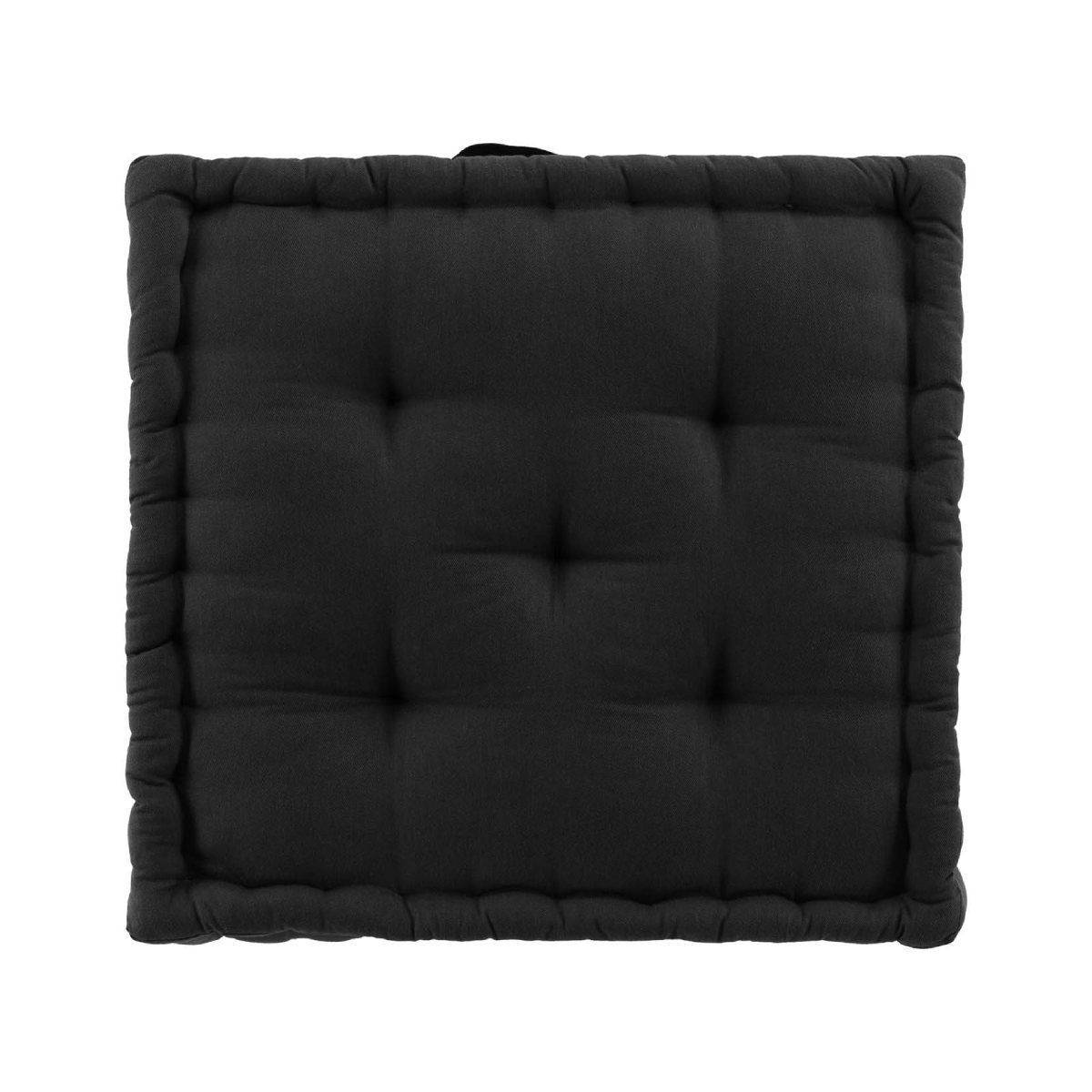 Coussin de Sol "Twily" 50x50cm Noir - Image 1