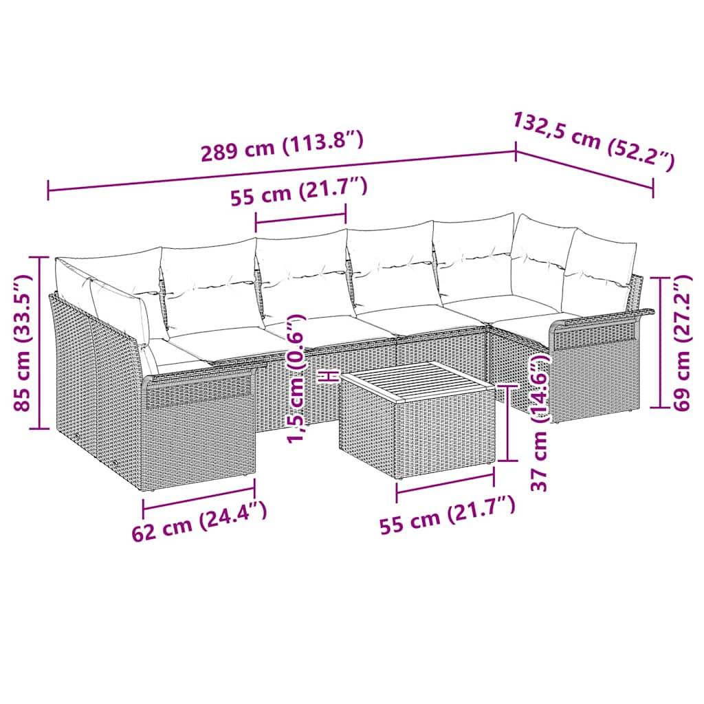 ComfortXL - Salon de jardin 8 places en polyrotin avec rangements intégrés Noir – ComfortXL Outdoor Living - Image 9