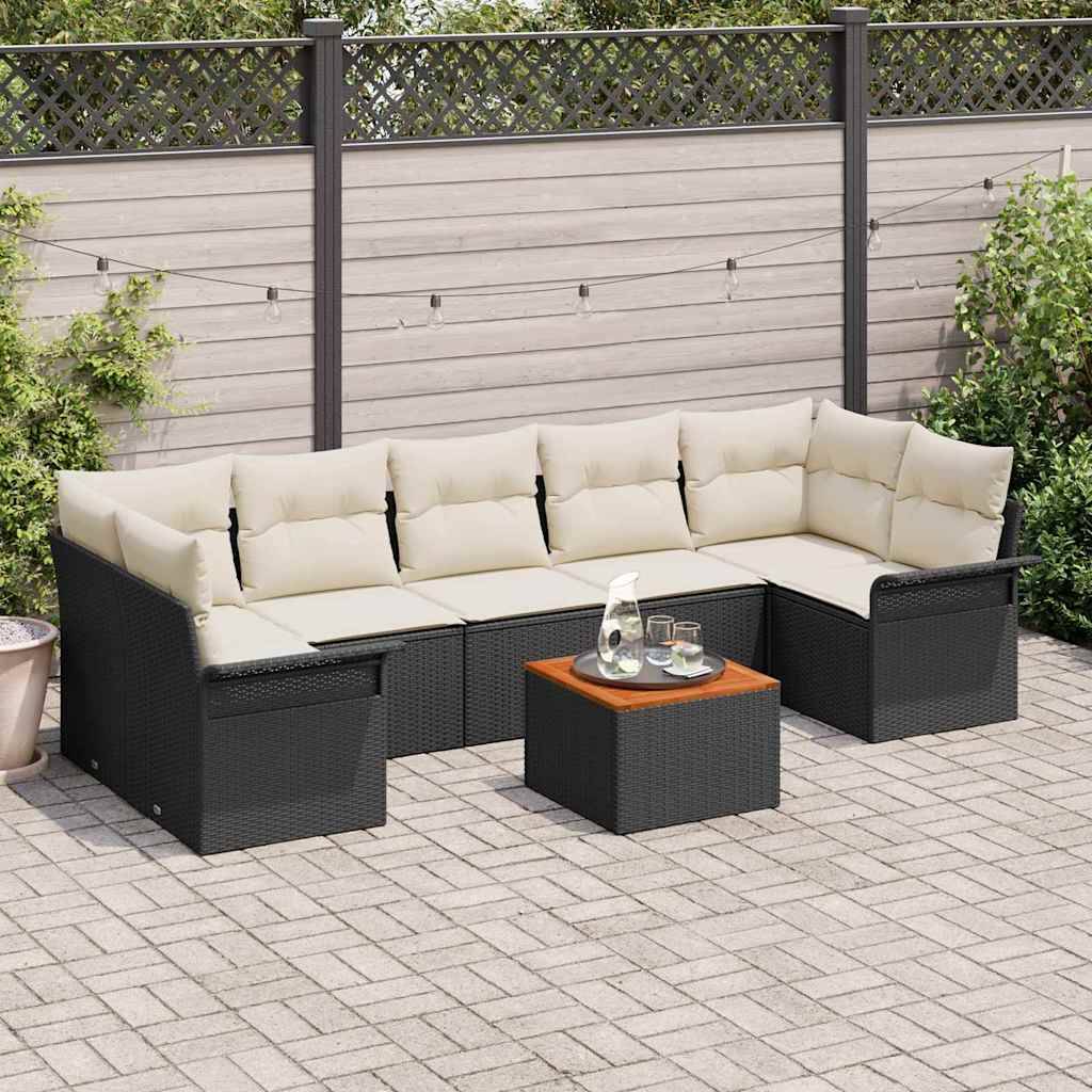 ComfortXL - Salon de jardin 8 places en polyrotin avec rangements intégrés Noir – ComfortXL Outdoor Living - Image 1