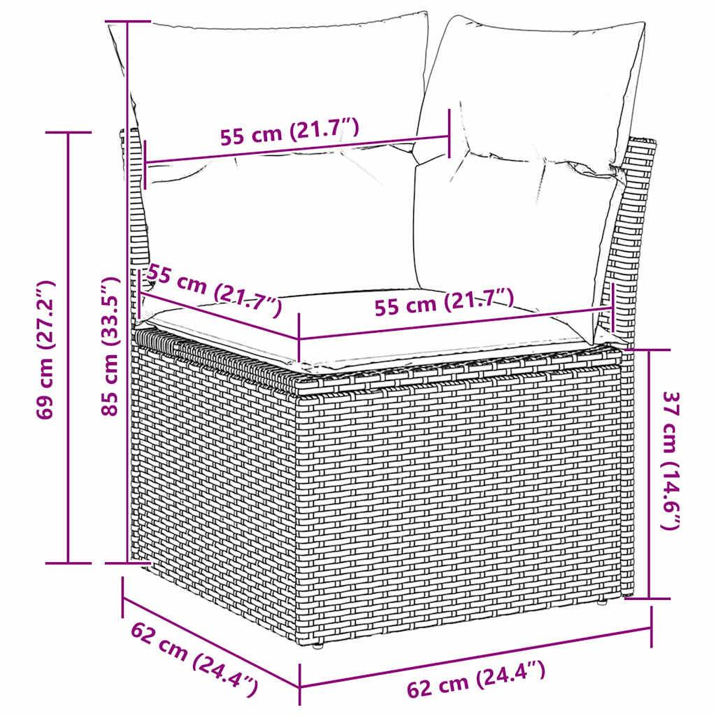 ComfortXL - Salon de jardin 8 places en polyrotin avec rangements intégrés Noir – ComfortXL Outdoor Living - Image 5