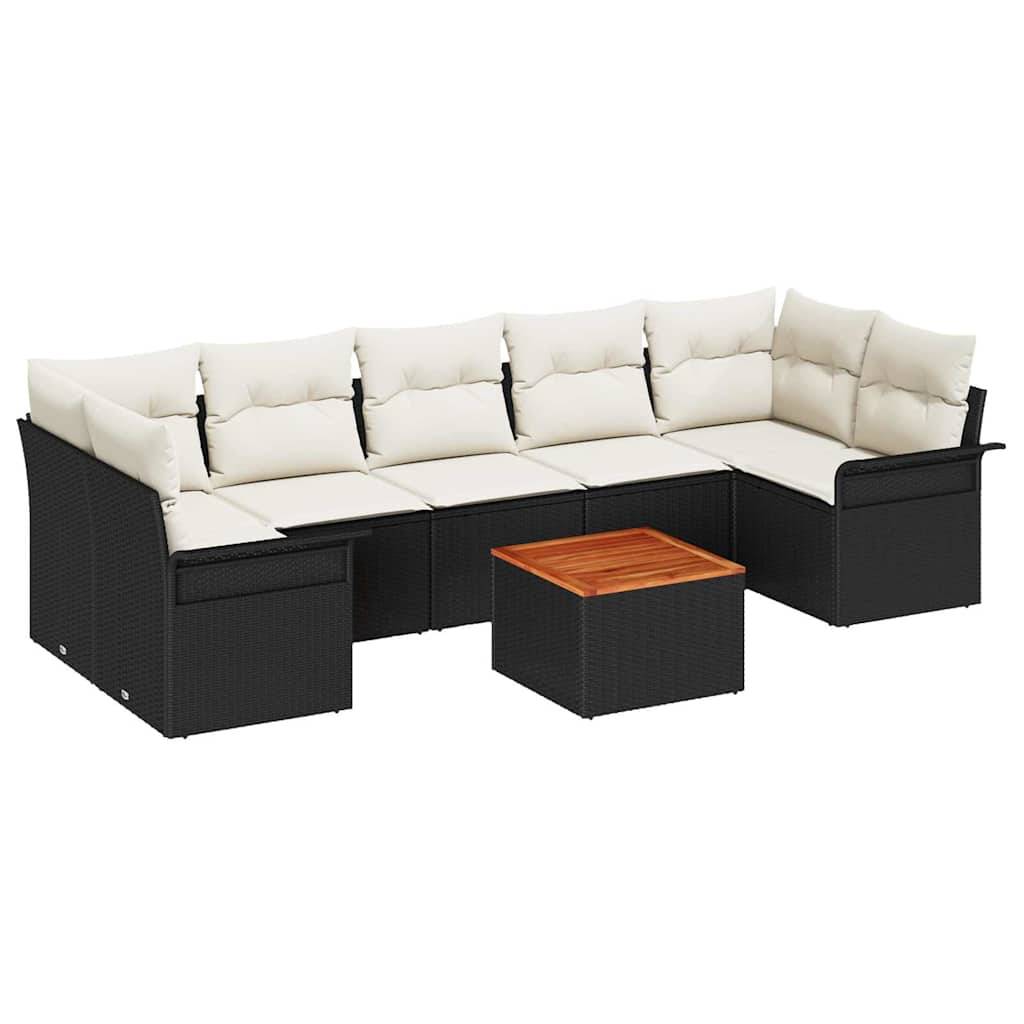 ComfortXL - Salon de jardin 8 places en polyrotin avec rangements intégrés Noir – ComfortXL Outdoor Living - Image 2