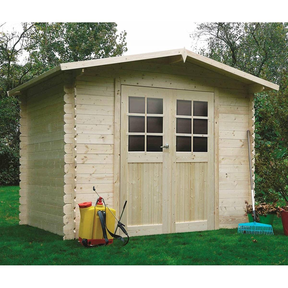 Abri de Jardin en Bois SOLID SUPERIA Dresden 198x248x218 cm - Espace de Rangement Pratique - Image 1