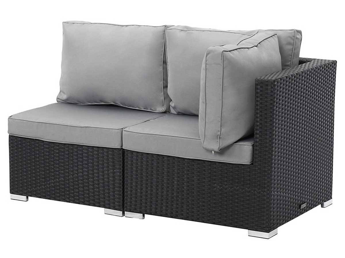 Habitat Et Jardin - Salon Jardin Méridienne 2 Pcs "ibiza" - Atlanta - Noir -habitat Et Jardin - Image 1