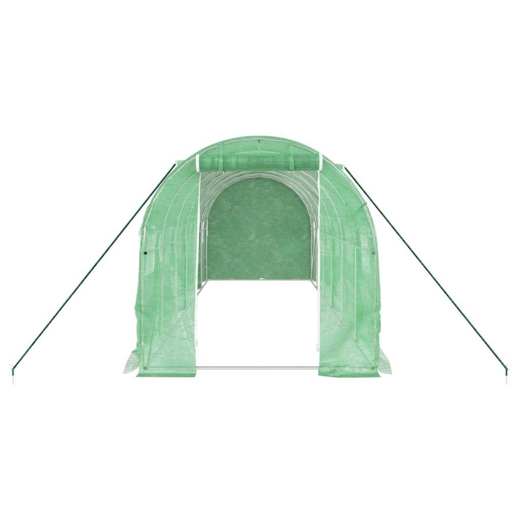 Serre de jardin 12m² - Serre de culture avec cadre en acier vert 6x2x2 m MAISON CHIC - Image 4