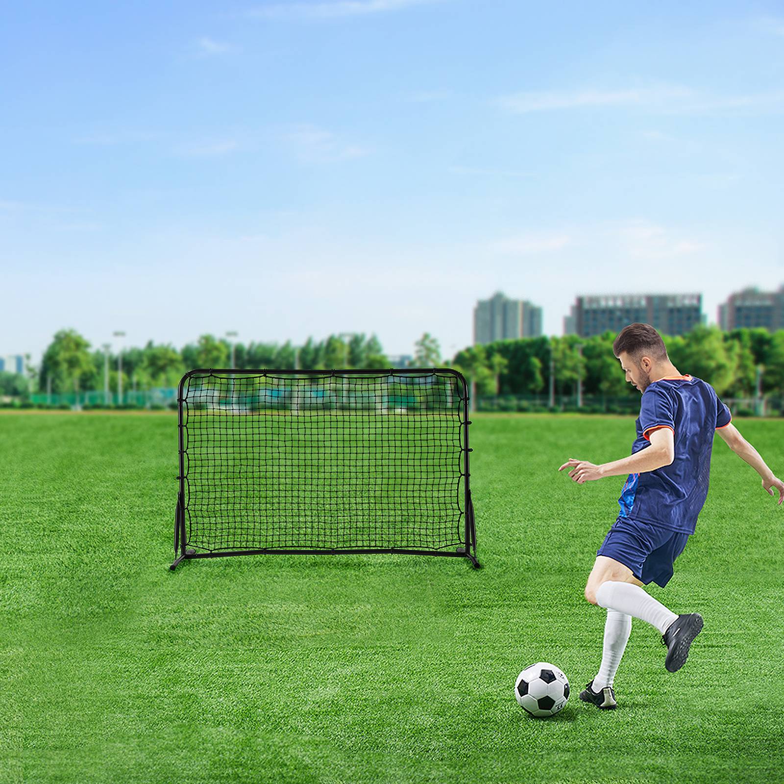 Vevor - VEVOR Filet de rebond football 182,8 x 121,9 cm, rebondisseur portable en tube de fer, filet PET durable, sac de transport inclus. - Image 8