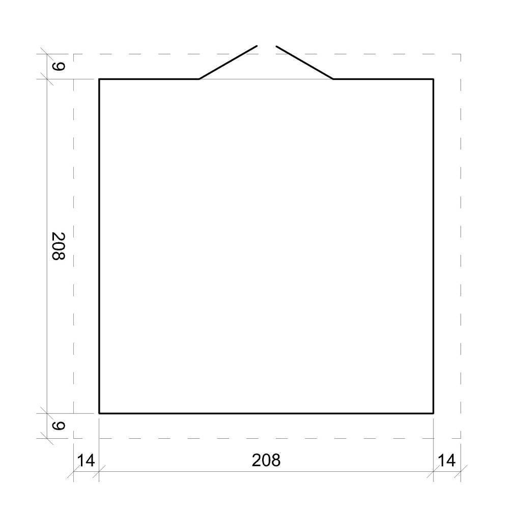 Timbela - Abri de jardin en bois I236xL226xH218 cm/ 4.33 m² avec sol traité - Petit abri à outils, Local à vélos - 19 mm d’épaisseur - Timbela M369C+M369G - Image 6
