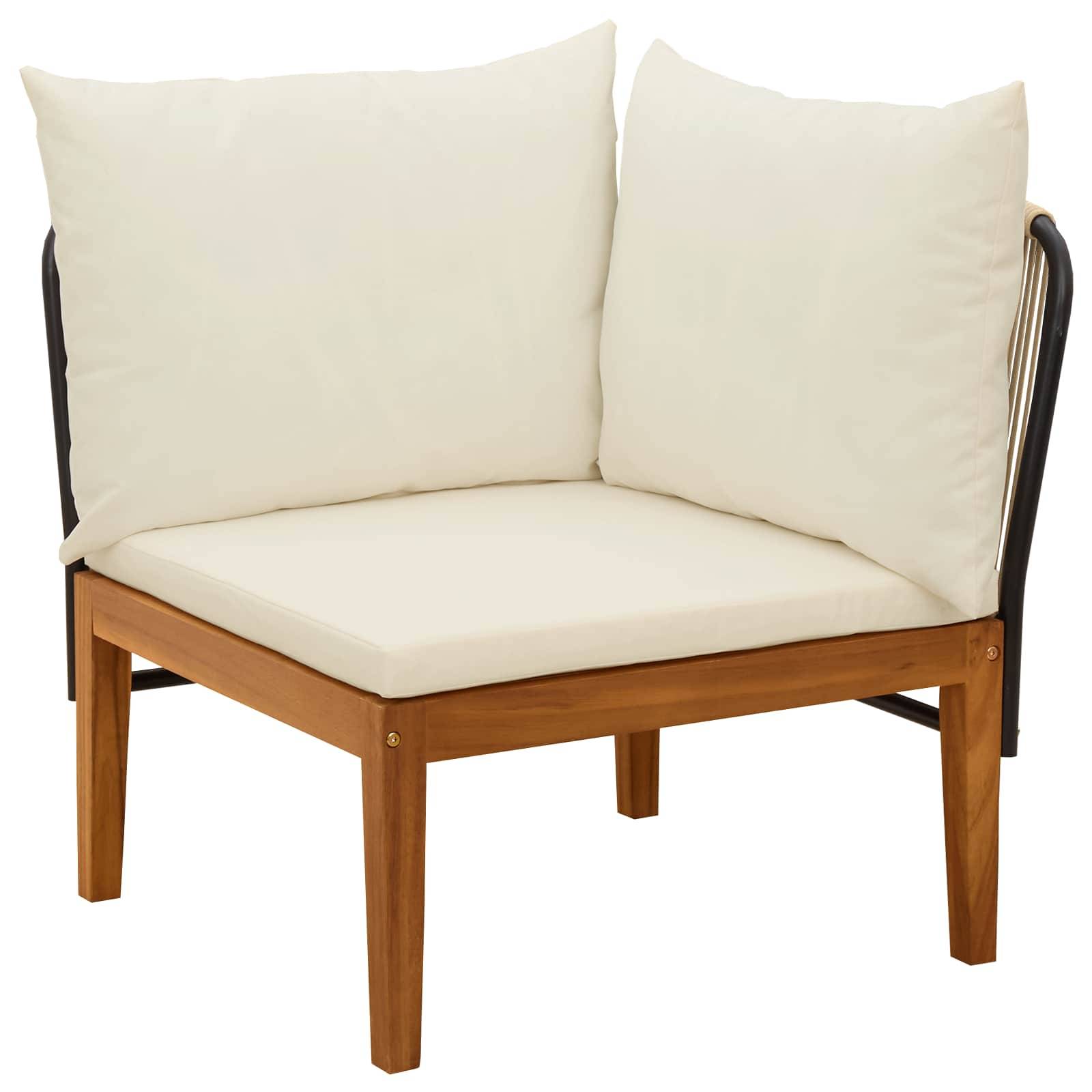 Vidaxl - Ensemble de salon de jardin 2 pc avec coussins Naturel vidaXL 42022077 - Image 5