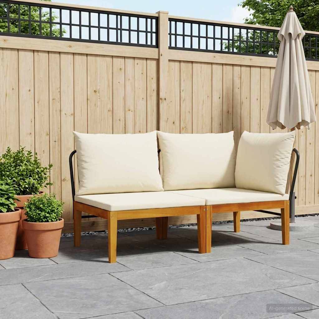Vidaxl - Ensemble de salon de jardin 2 pc avec coussins Naturel vidaXL 42022077