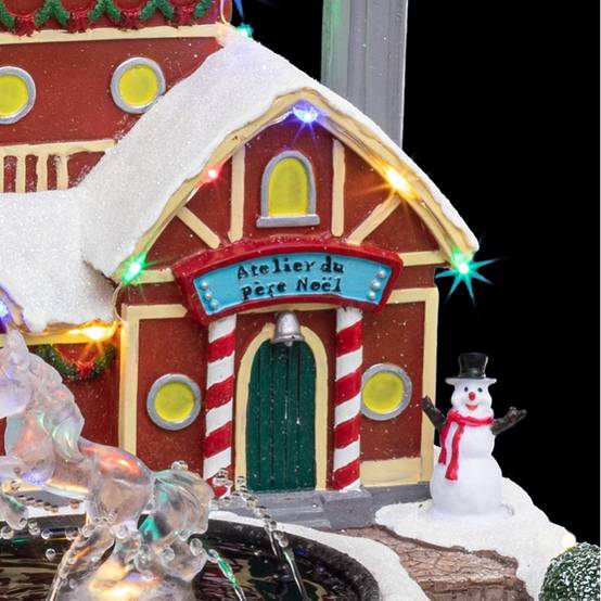 Village de Noël fontaine animé musical 28 LED + transfo FEERIC LIGHTS & CHRISTMAS - Image 3