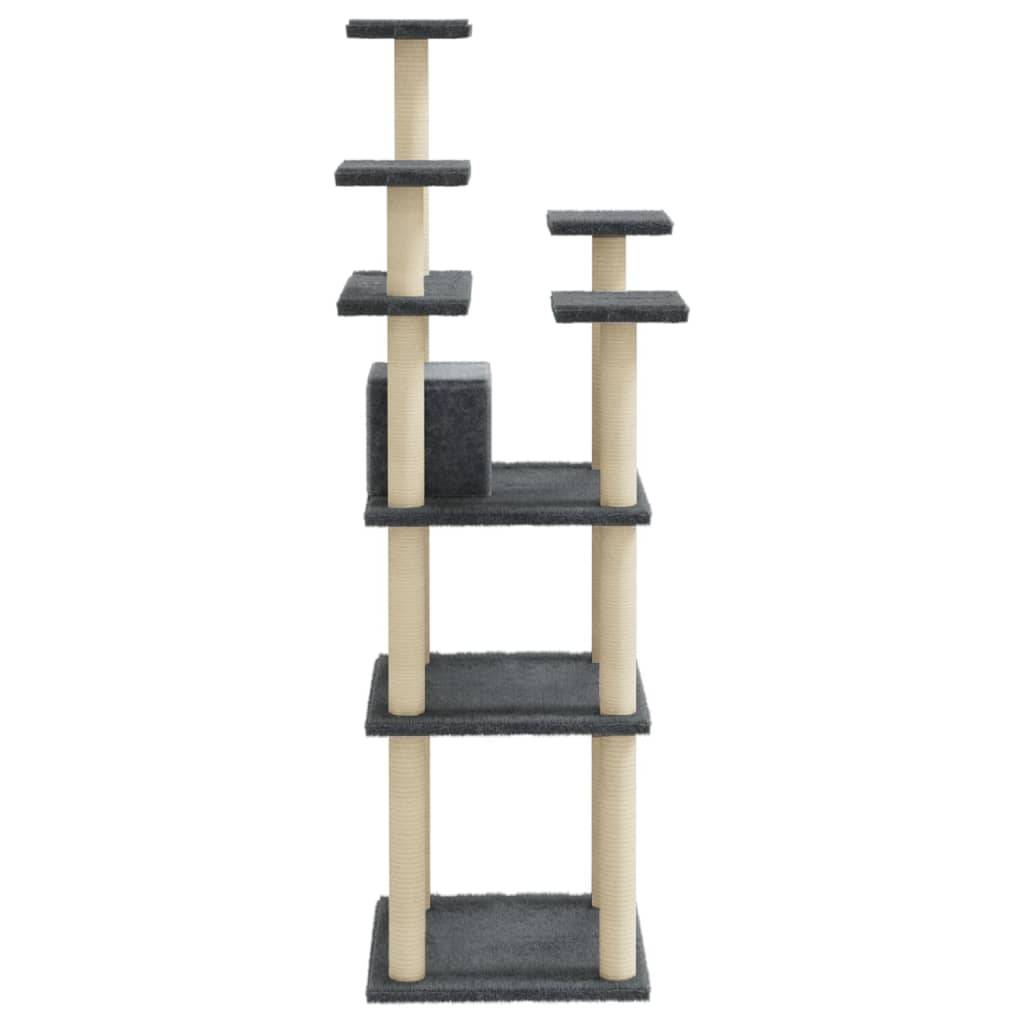Vidaxl - Arbre à chat avec griffoirs en sisal Gris foncé 171 cm vidaXL 171487 - Image 7