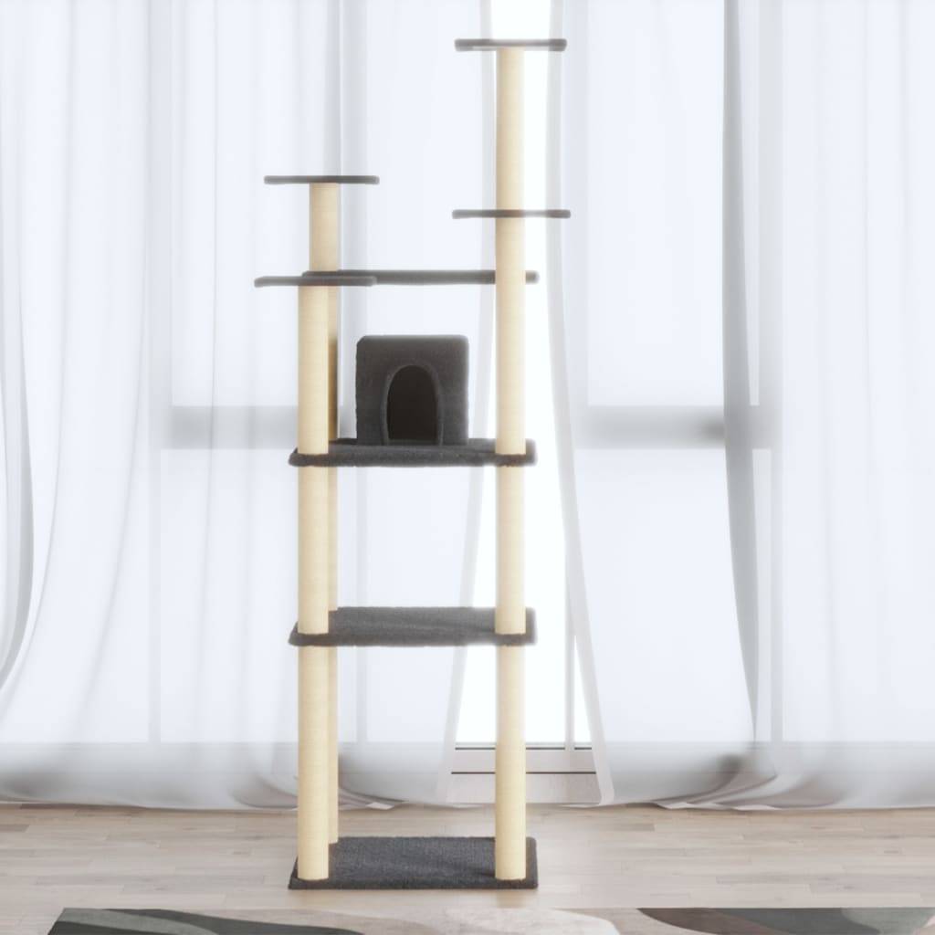 Vidaxl - Arbre à chat avec griffoirs en sisal Gris foncé 171 cm vidaXL 171487 - Image 1