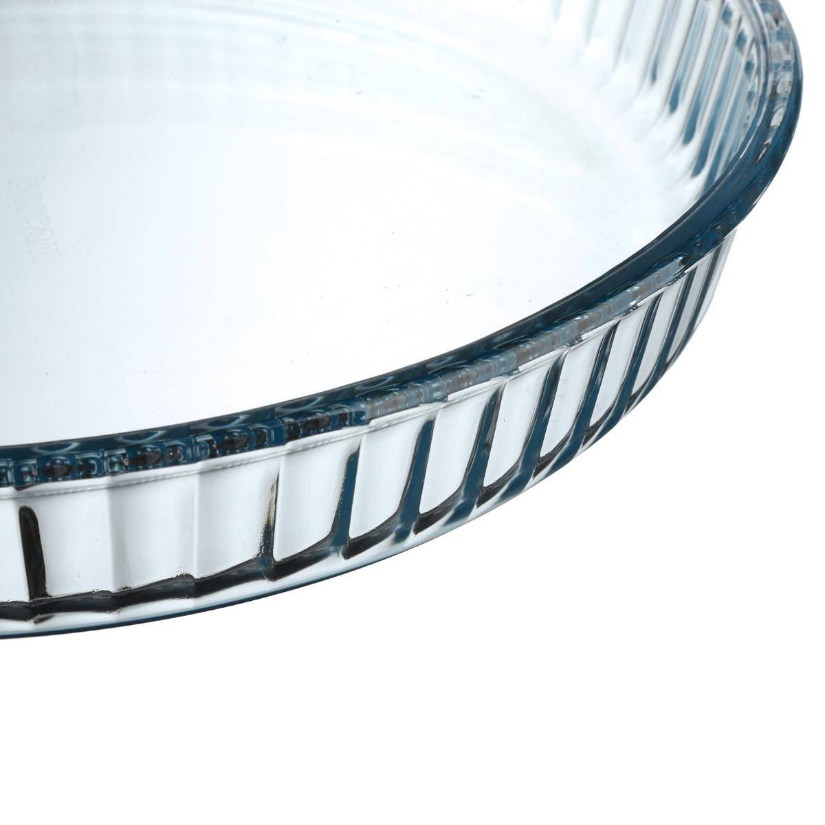 Plat en Verre Rond "Four" 32cm Transparent - Image 2