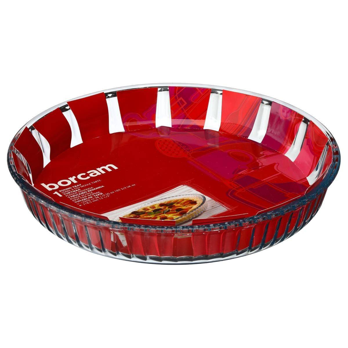 Plat en Verre Rond "Four" 32cm Transparent - Image 3
