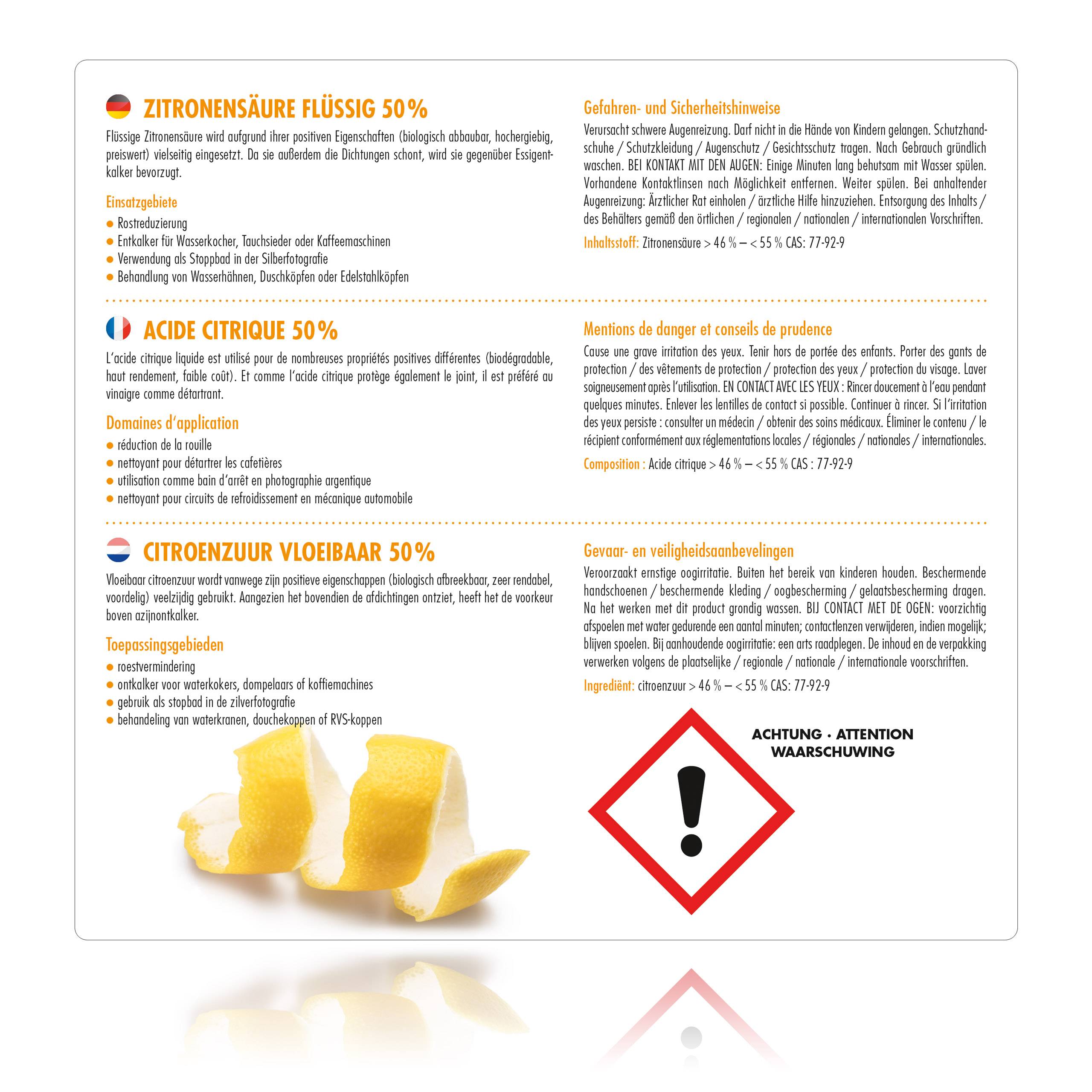 Acide Citrique Liquide 50% Microactiv® détartrant en bidon de 5 L x 4 - Image 5
