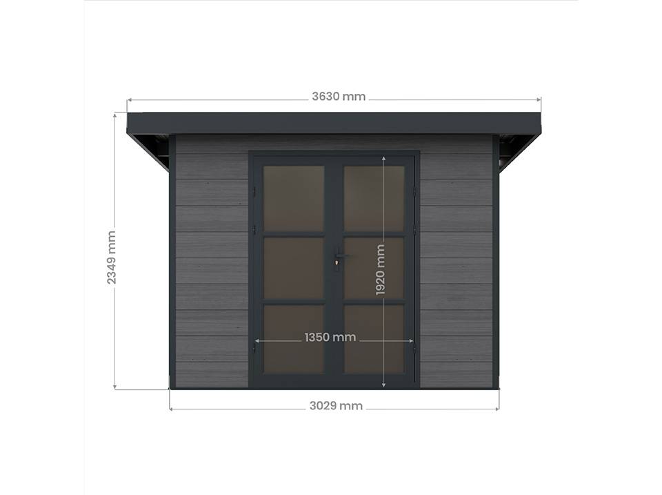 Abri de Jardin Composite ALMA - 5m2 - Gris - Cabane de jardin - Image 7