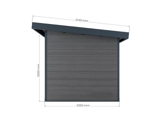Abri de Jardin Composite ALMA - 5m2 - Gris - Cabane de jardin - Image 6