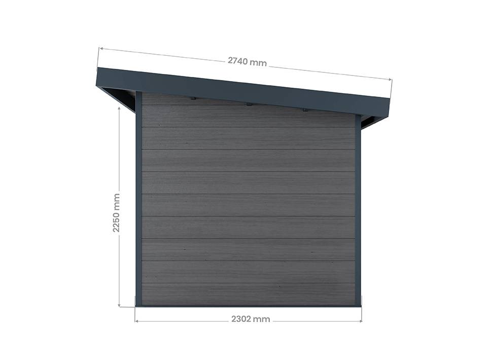 Abri de Jardin Composite ALMA - 5m2 - Gris - Cabane de jardin - Image 6