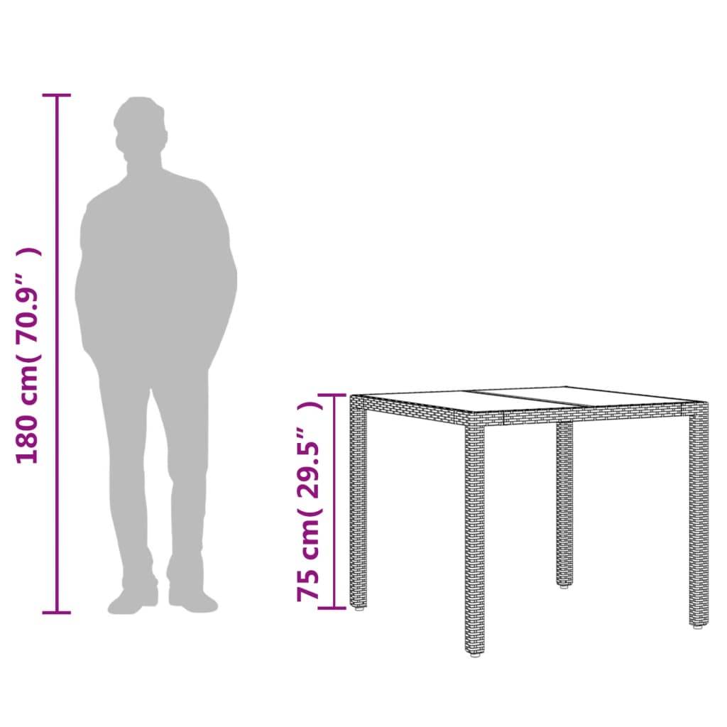 Prolenta Premium - Table bois composite Prolenta Naturel 90 X 90 X 75 cm - P87211N - Image 9