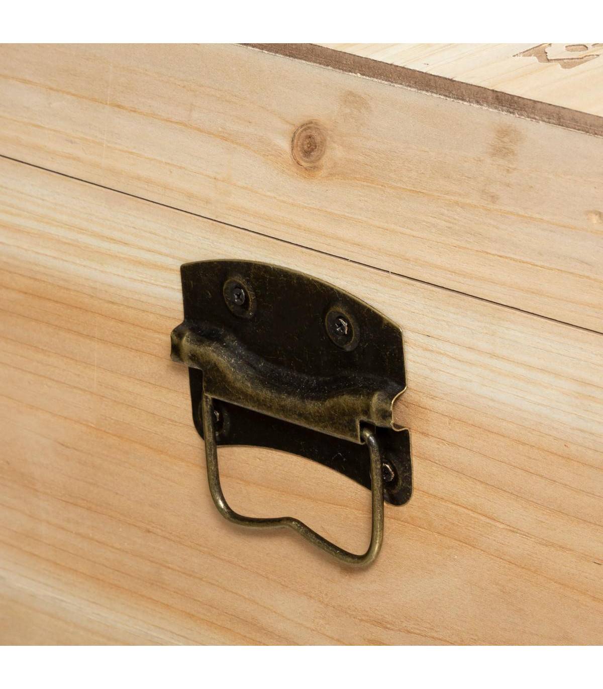 Set de 4 Malles de rangement en Bois Sculpté - Image 5
