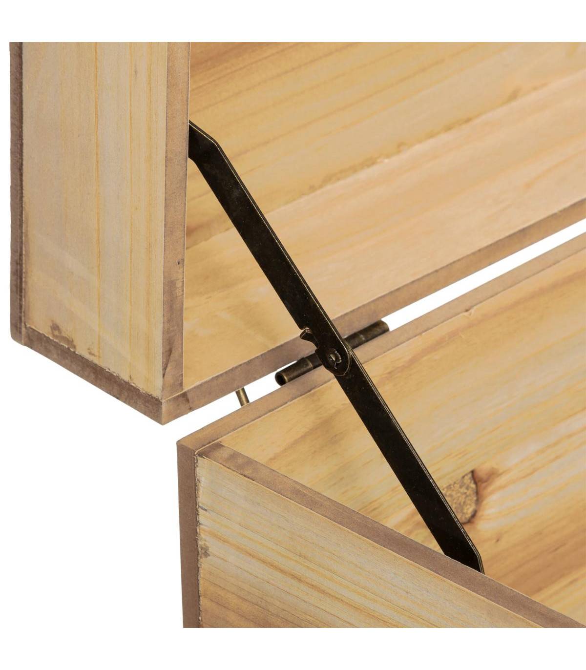 Set de 4 Malles de rangement en Bois Sculpté - Image 3