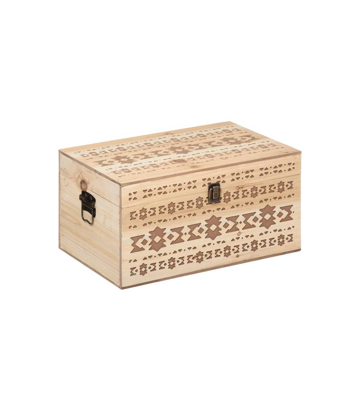 Set de 4 Malles de rangement en Bois Sculpté - Image 8