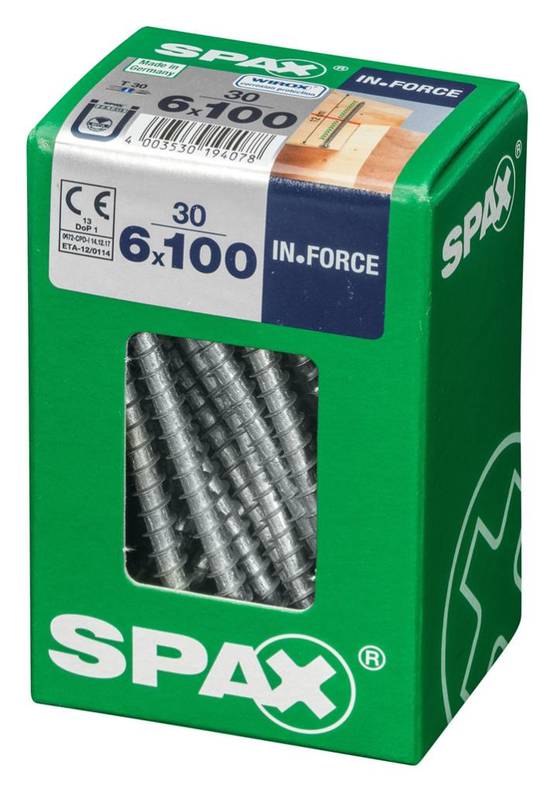 Spax - Lot de 30 vis acier tête cylindrique SPAX, Diam.6 mm x L.100 mm - Image 4