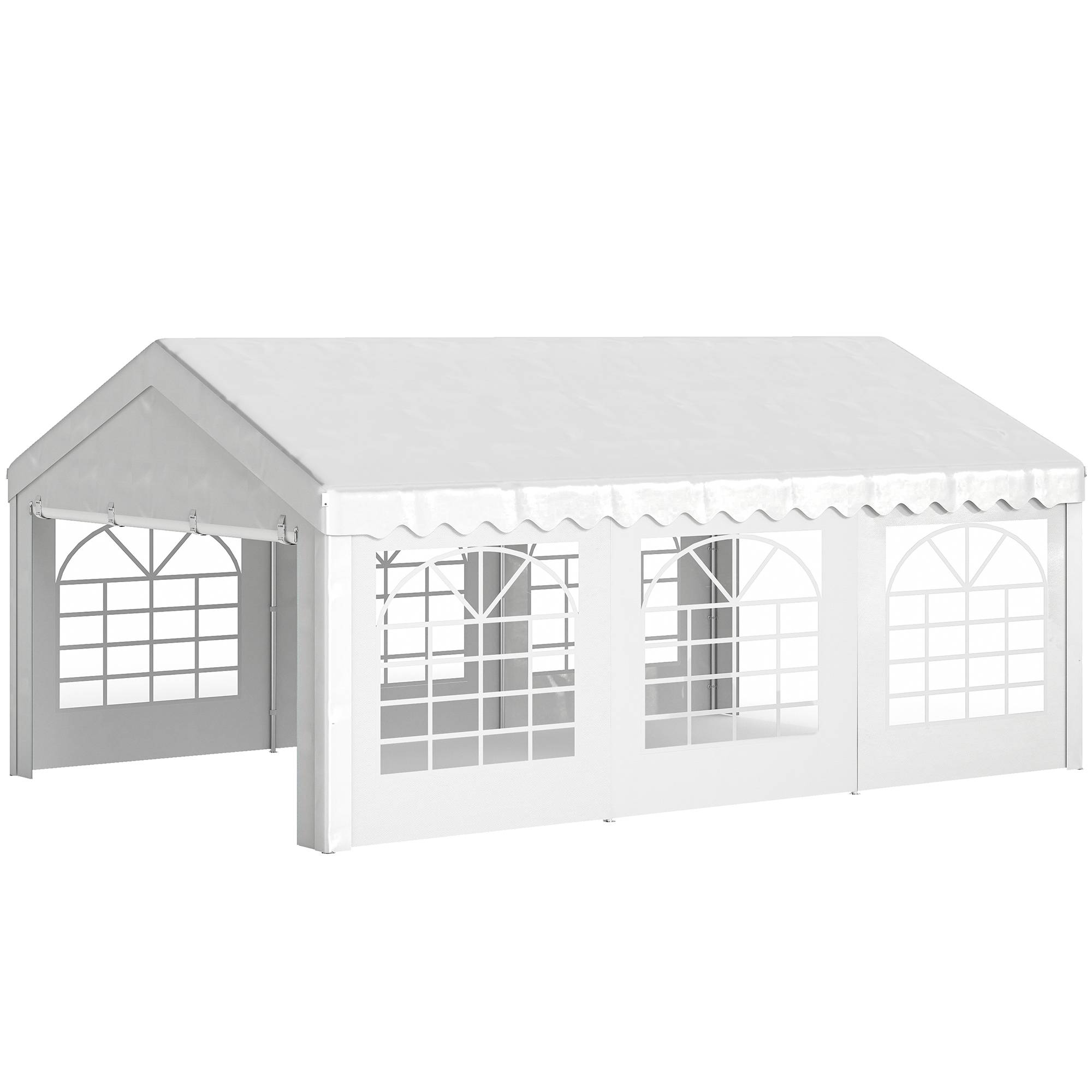 Tente de Réception Barnum Acier Galvanisé Événements Extérieurs Anti-UV 6x4m Blanc - ComfortXL Outdoor Living - Image 2
