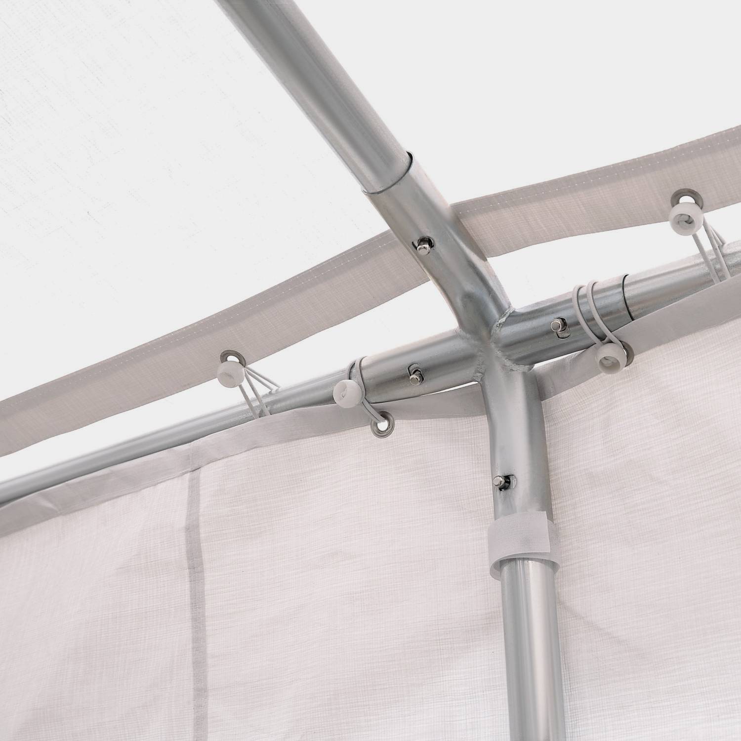 Tente de Réception Barnum Acier Galvanisé Événements Extérieurs Anti-UV 6x4m Blanc - ComfortXL Outdoor Living - Image 9