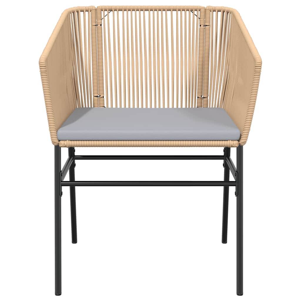Vidaxl - Ensemble à manger jardin coussins 9pcs marron poly rotin verre vidaXL 3334624 - Image 6