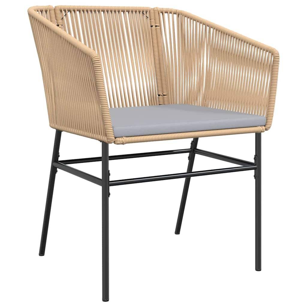 Vidaxl - Ensemble à manger jardin coussins 9pcs marron poly rotin verre vidaXL 3334624 - Image 9