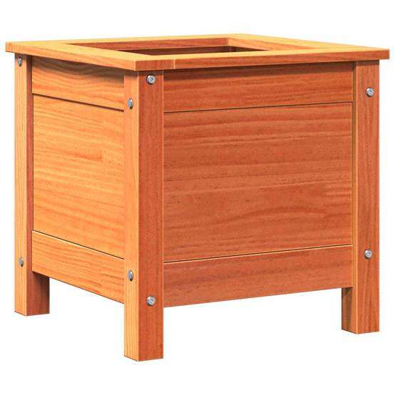 ComfortXL - Cache-pot Carré en Pin Massif Finition Cirée – Bac à Fleurs Rustique et Robuste pour Terrasse ou Jardin – 40x40cm Brun – ComfortXL Outdoor Living - Image 2