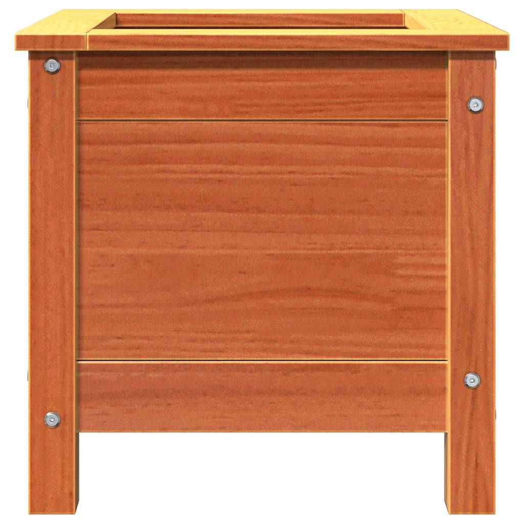 ComfortXL - Cache-pot Carré en Pin Massif Finition Cirée – Bac à Fleurs Rustique et Robuste pour Terrasse ou Jardin – 40x40cm Brun – ComfortXL Outdoor Living - Image 4