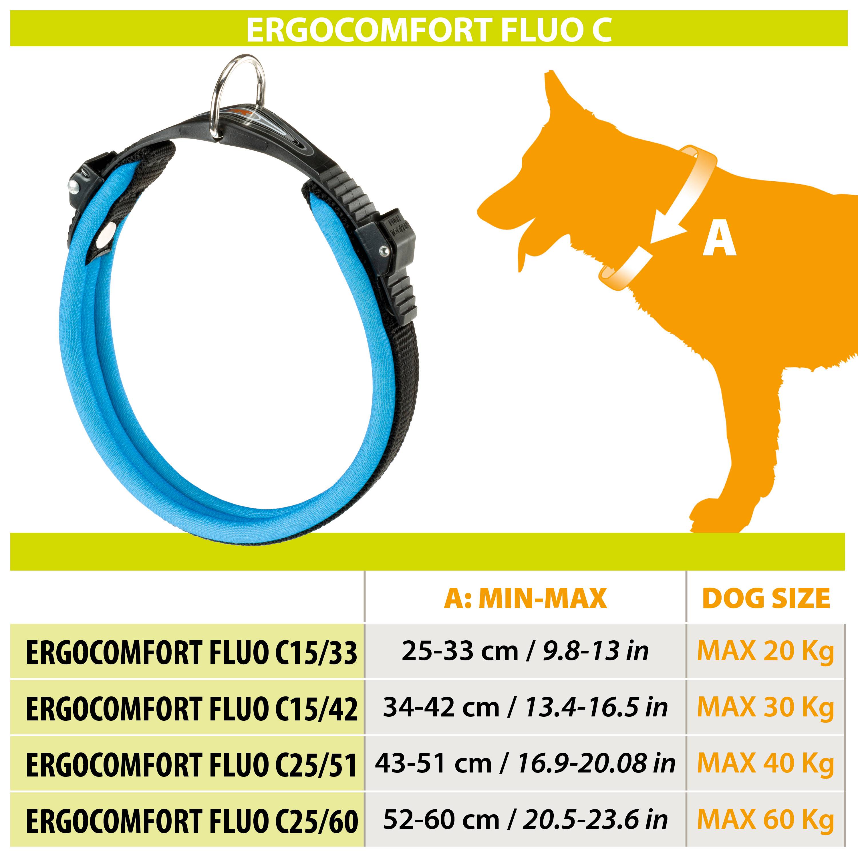 Ferplast - Collier Ergonomique pour Chiens ERGOFLUO C15/42 avec Rembourrage et Fermeture à Micro-régulation - Image 2