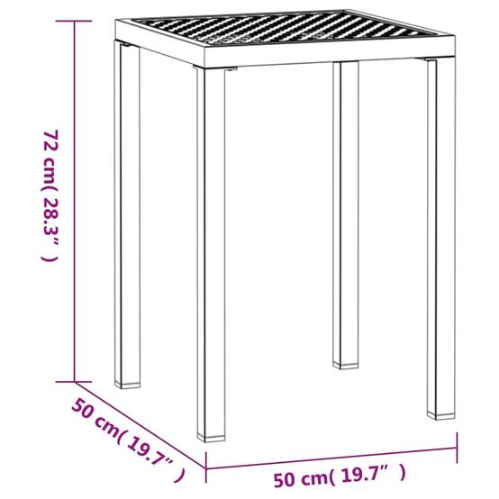 Petite Table de Bistrot Carrée 50x50cm Acier Anthracite, Plateau en Maille Idéale pour Balcon – ComfortXL Outdoor Living - Image 6