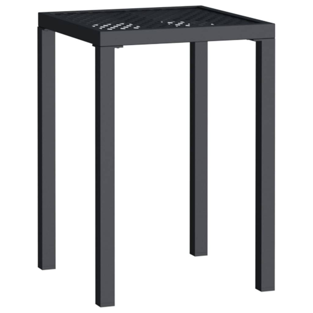 Petite Table de Bistrot Carrée 50x50cm Acier Anthracite, Plateau en Maille Idéale pour Balcon – ComfortXL Outdoor Living - Image 2