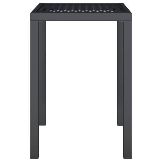 Petite Table de Bistrot Carrée 50x50cm Acier Anthracite, Plateau en Maille Idéale pour Balcon – ComfortXL Outdoor Living - Image 3