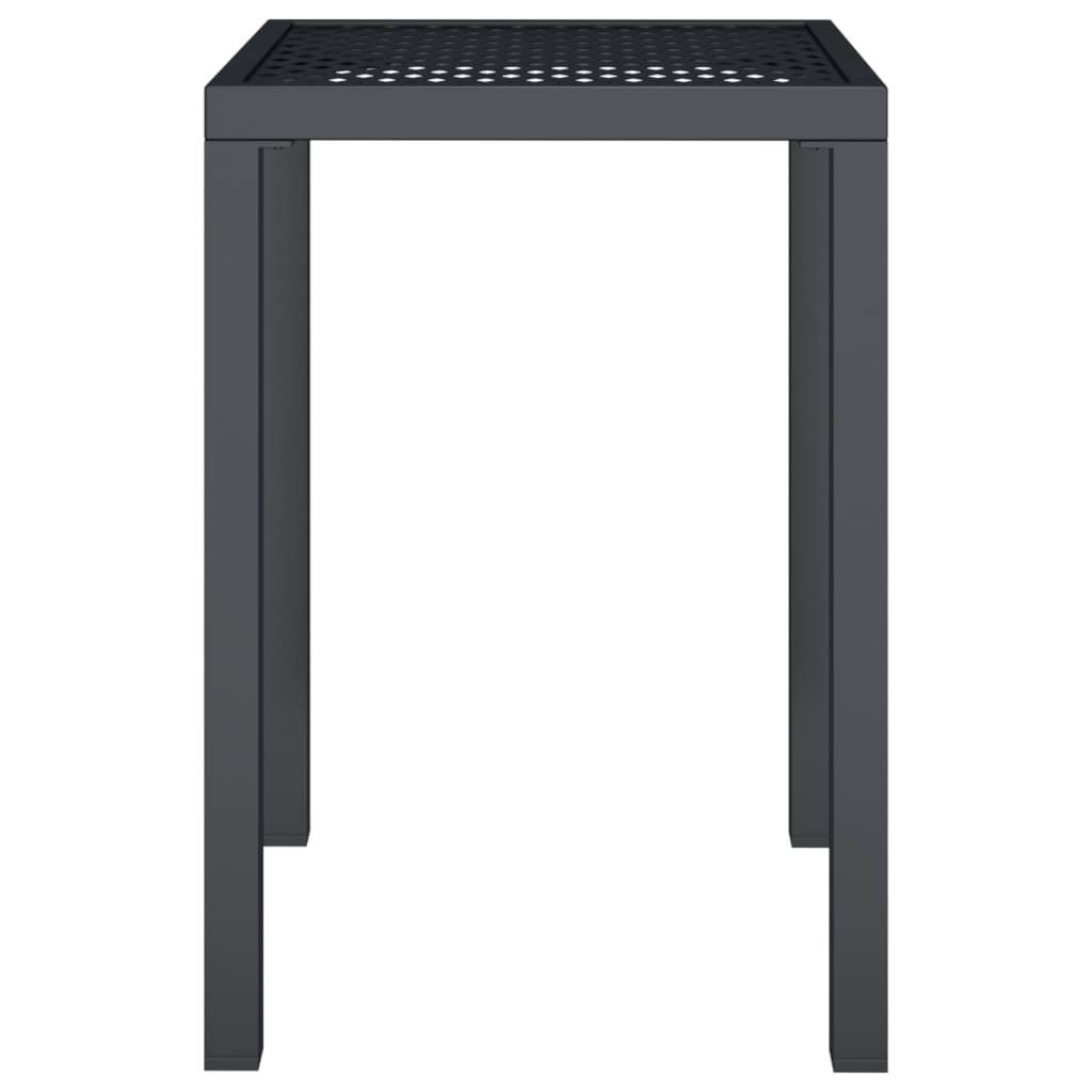 Petite Table de Bistrot Carrée 50x50cm Acier Anthracite, Plateau en Maille Idéale pour Balcon – ComfortXL Outdoor Living - Image 3