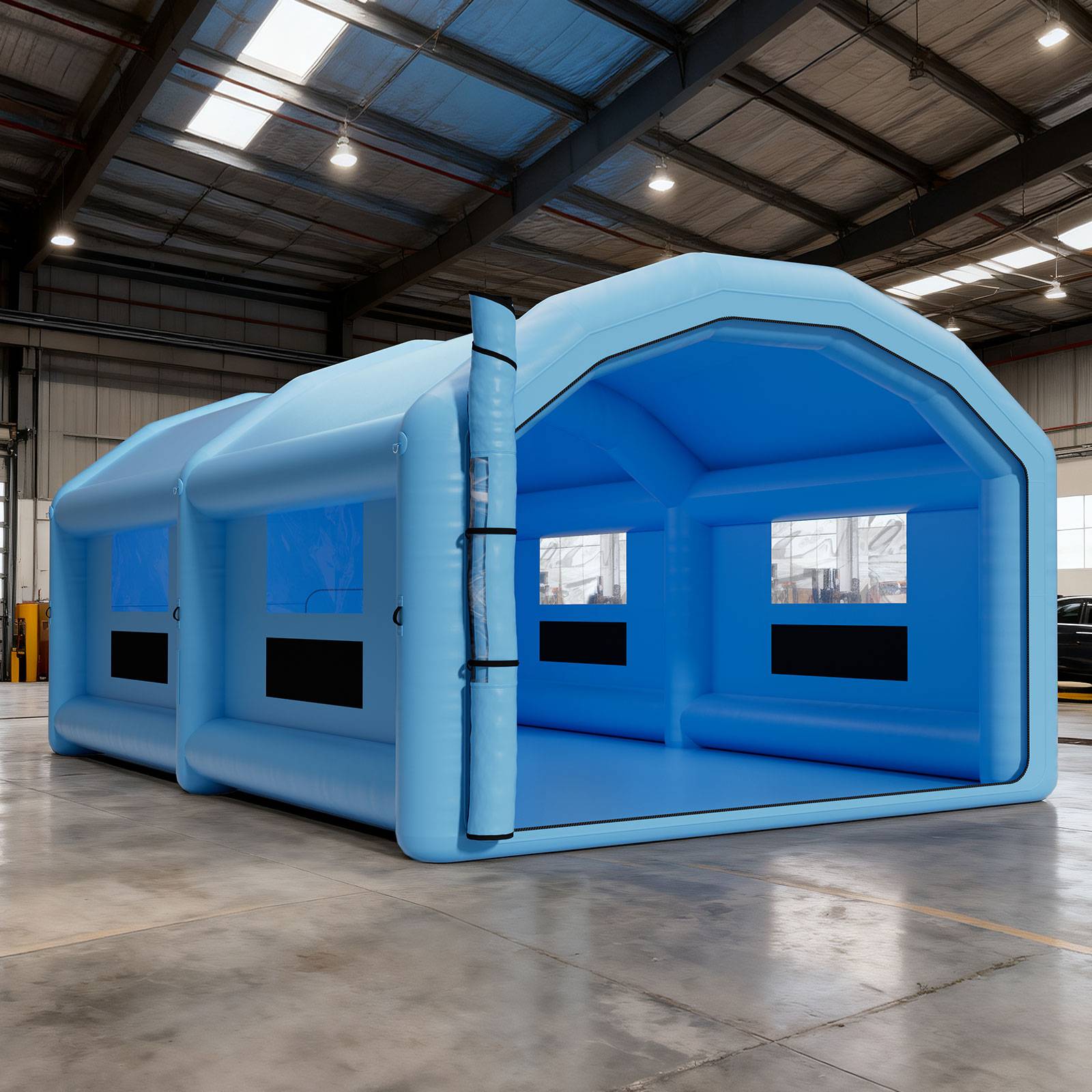Vevor - VEVOR Cabine de peinture gonflable 10 x 6 x 4 m, tente de pulvérisation pour voiture, ventilateurs 950 W+1100 W, filtration double, tissu Oxford - Image 8